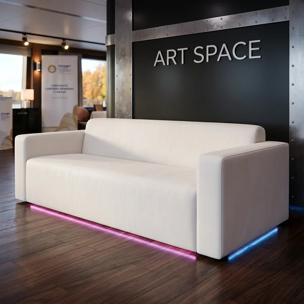 Аренда белого трёхместного дивана Сочи — ART SPACE