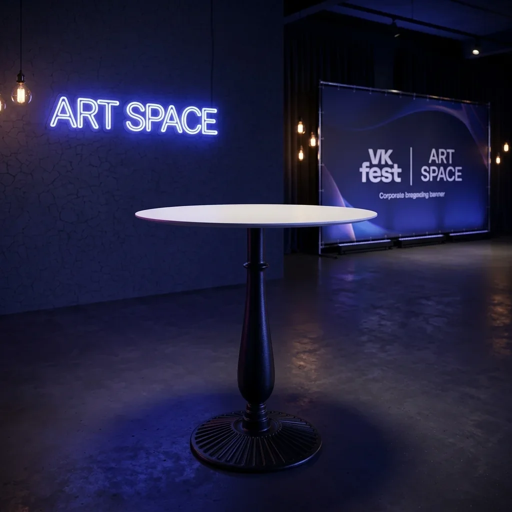 Аренда Черно-белый стол Бистро Сочи — ART SPACE
