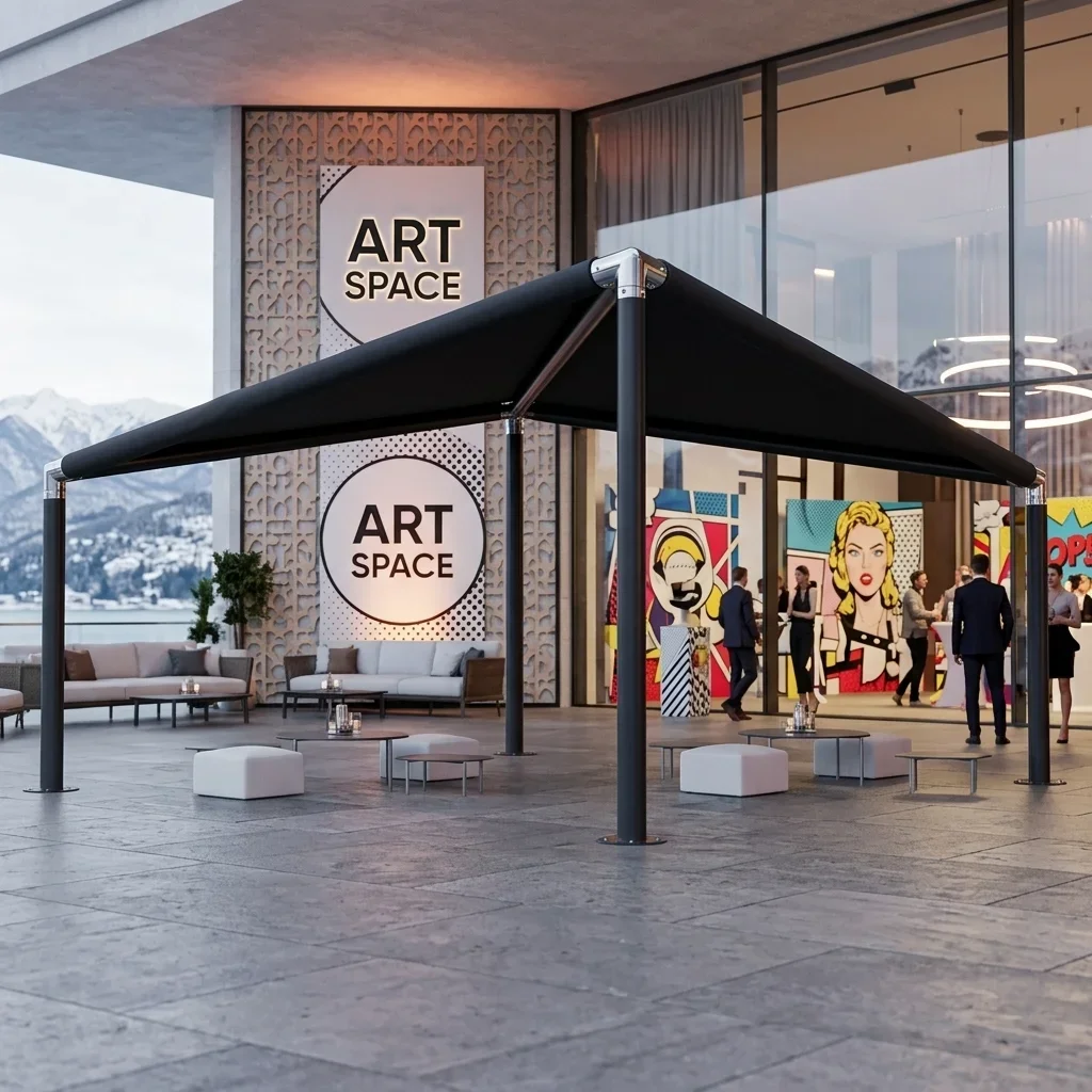 Аренда черного шатра Кайт 6x6 в Сочи от ART SPACE