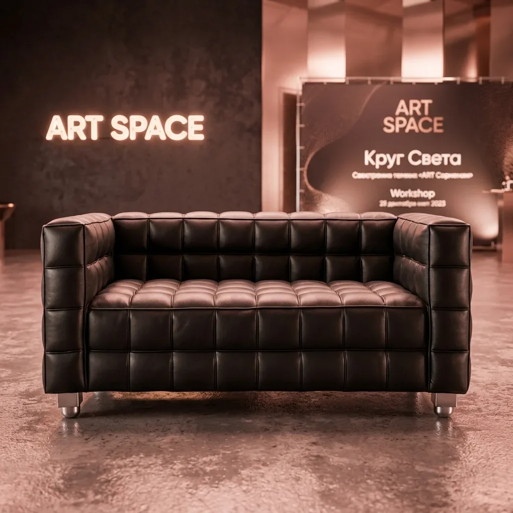 Аренда Черный двухместный диван Kubus Сочи от ART SPACE