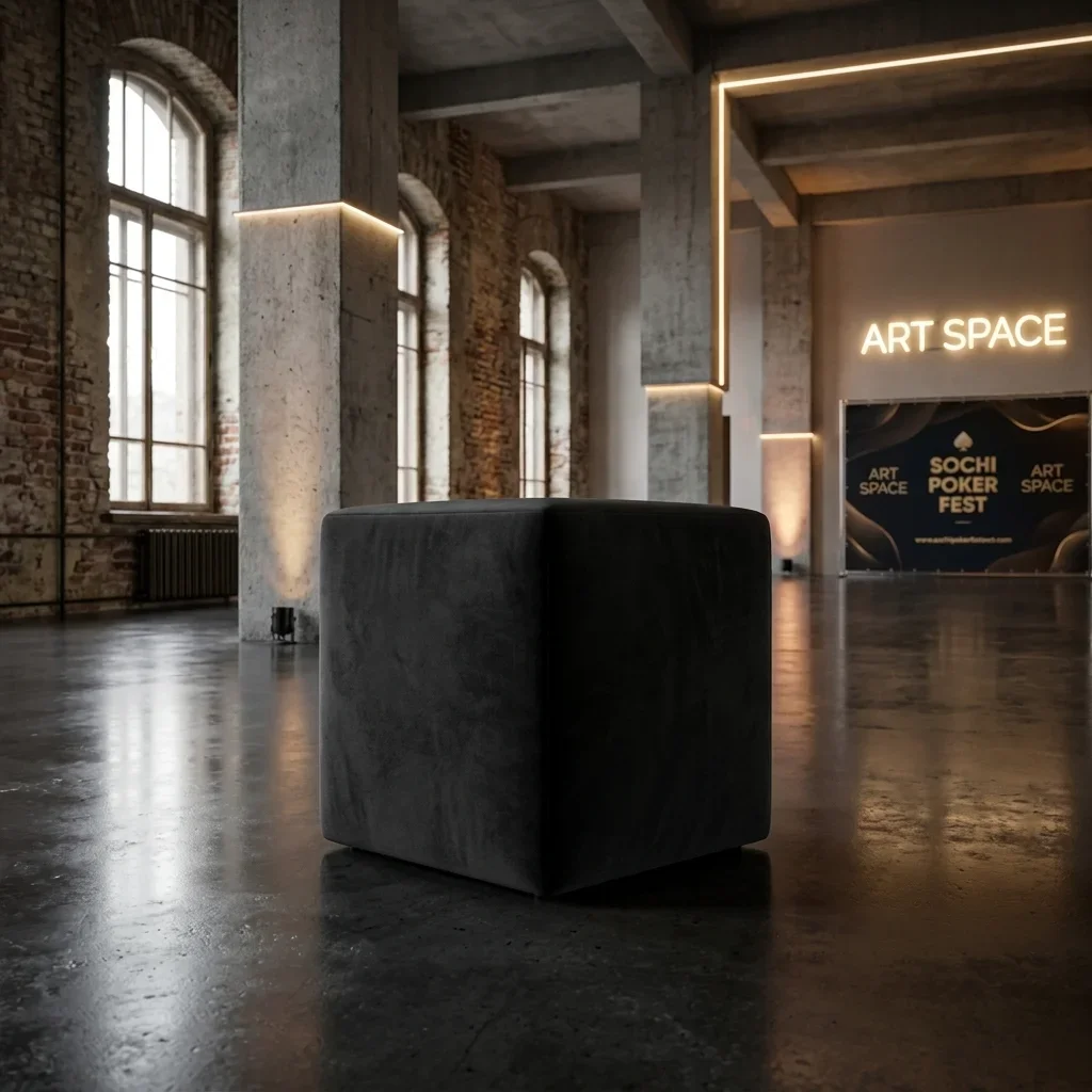 Аренда Черный пуф Cube Сочи от ART SPACE