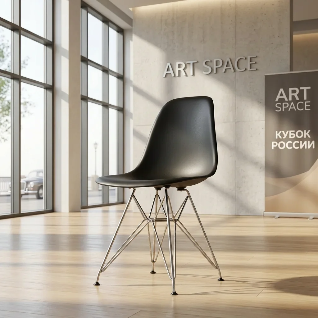 Аренда Черный стул Eames на металлическом каркасе Сочи