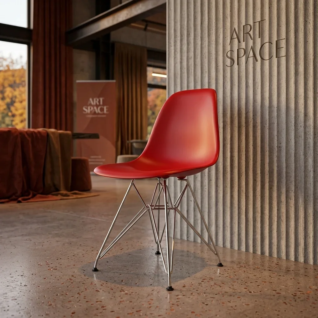 Аренда Красный стул Eames Metal в Сочи
