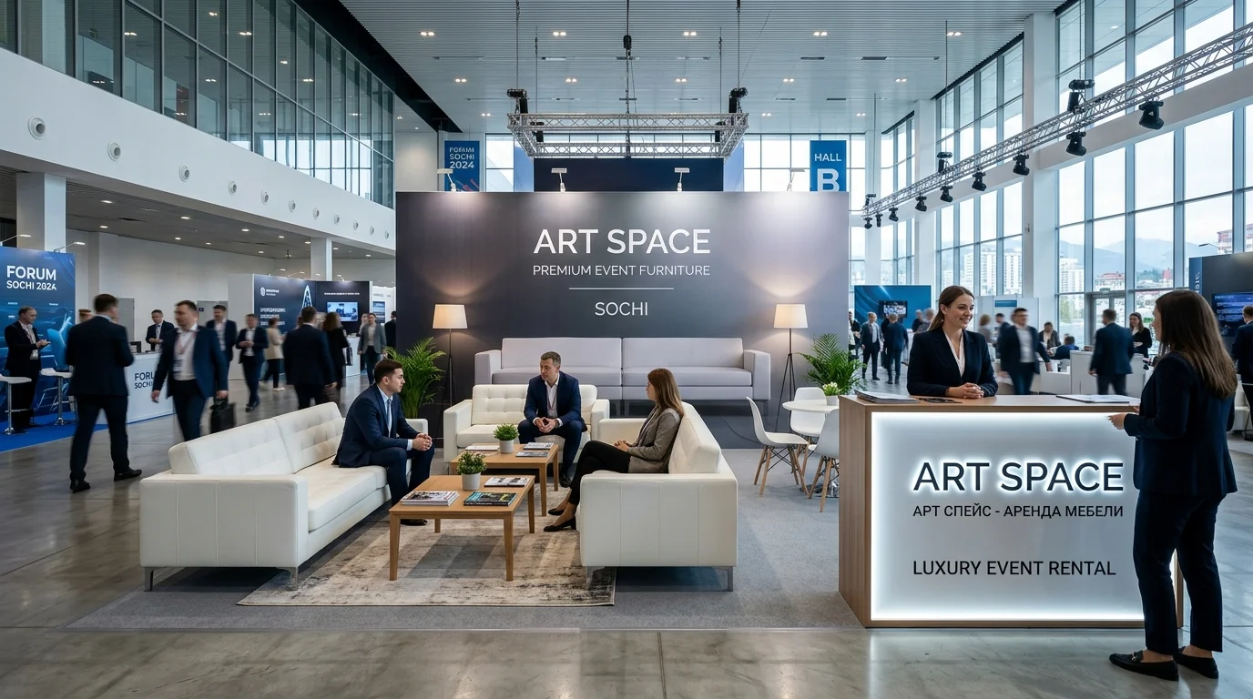 Аренда мебели в Сочи для выставок: как создать безупречный стенд с ART SPACE