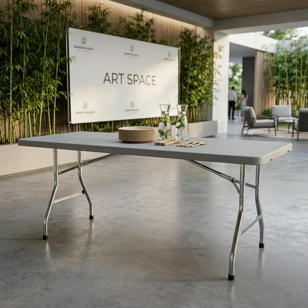 Аренда Серый стол под скатерть для кейтеринга Сочи ART SPACE