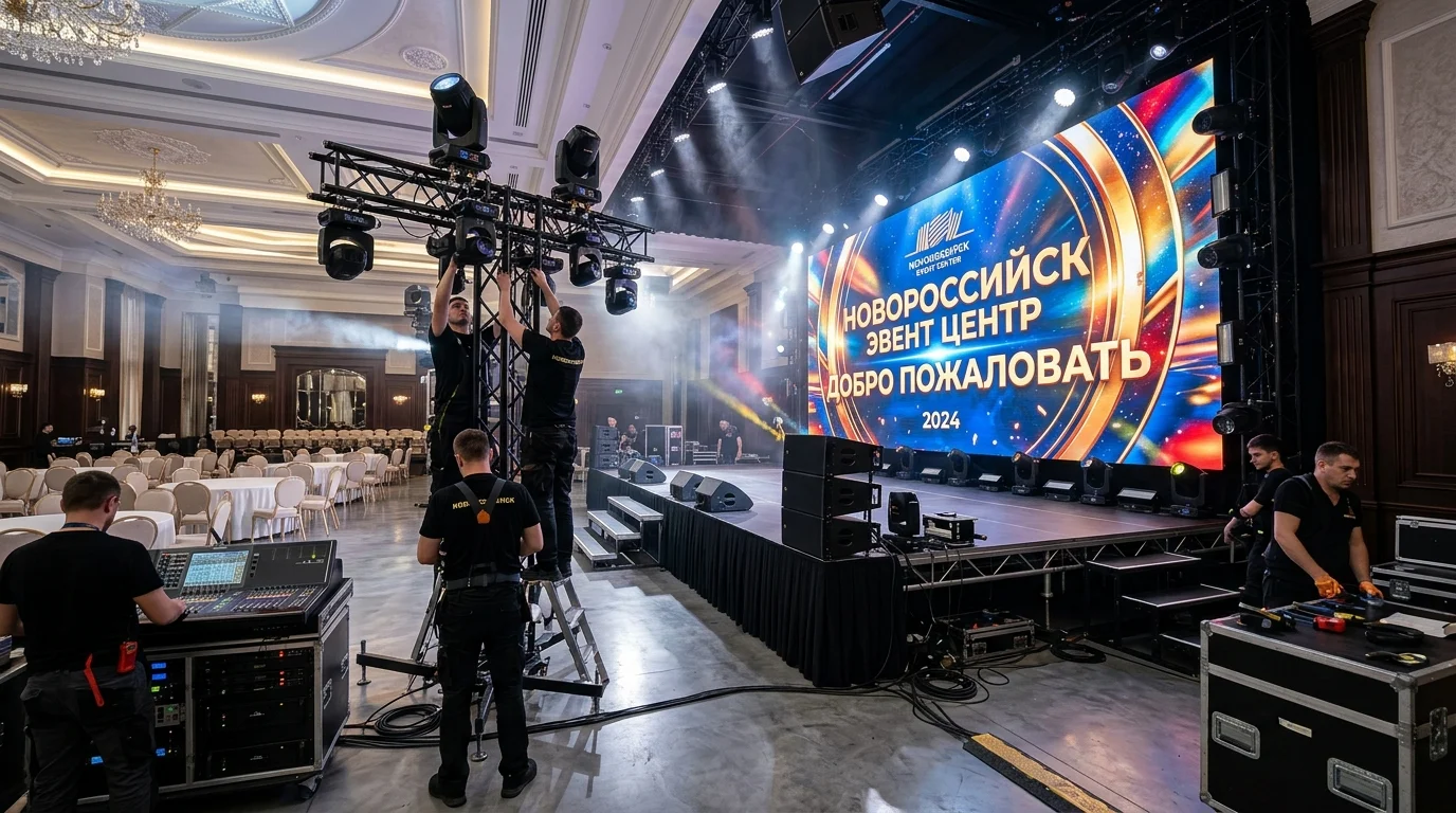 Прокат LED экранов на мероприятие по Новороссийску: премиальное качество и монтаж под ключ от ART SPACE