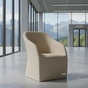 Аренда Чехол на стул Eames E07 бежевый в ледовом дворце «Роза Хутор» — ART SPACE