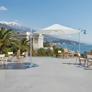 Зонты уличные на боковой опоре белые