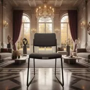 Аренда Стул ИЗО рогожка MURA черный муар каркас в Karat Resort — ART SPACE
