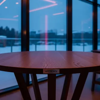 Аренда Стол Милан круглый Лента мореный дуб диаметр 70 см в Karat Resort — ART SPACE