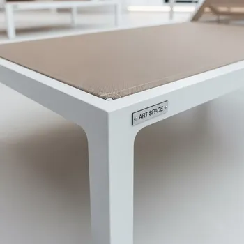 Аренда Шезлонг COSTA бежевый каркас белый в Grand Karat Sochi — ART SPACE