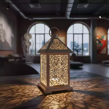 Аренда Фонарь белый кружевной 23 см в Гранд Отель Сочи — ART SPACE