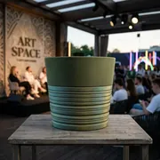 Аренда белого кашпо 19 см Сочи — прокат декора от ART SPACE