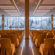 Аренда Чехол для стула золотистый стрейч в санатории «Октябрьский» — ART SPACE