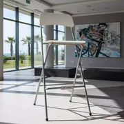 Аренда Стул барный складной Франклин белый с серыми ножками в Bridge Resort — ART SPACE