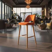 Аренда Стул Маллин полубарный велюр Ginger ножки бук в Delta Sirius — ART SPACE
