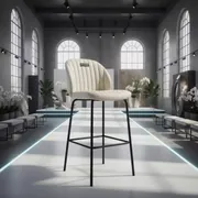Аренда Стул барный Cooper экокожа кремовый в санатории «Металлург» — ART SPACE