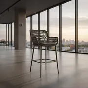 Аренда Стул барный из роупа MAR BCH St003G темно серый в ресторане «D.O.M» — ART SPACE