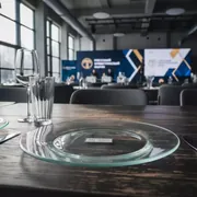 Аренда Тарелка подстановочная прозрачная без канта КАНИЛЬЯ в Courtyard by Marriott Sochi — ART SPACE
