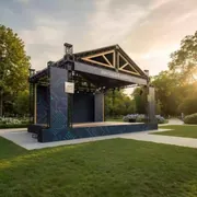 Аренда Сцены 12х10 м с двускатной крышей в парке «Ривьера» — ART SPACE