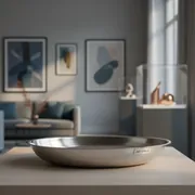Аренда Блюдо металлическое овальное диаметр 50 см в Boutique Hotel PORTUM 1905 — ART SPACE