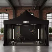Аренда Шатер двускатный из ферм 6х4 черный в ресторане «Brunello» — ART SPACE
