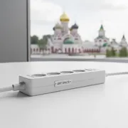 Аренда Фильтр сетевой Power Cube PC PRO 3 м 6 розеток белый в этно-парке «Моя Россия» — ART SPACE