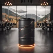 Аренда Барный стул бочка с LED подсветкой на курорте «Газпром» (Альпика) — ART SPACE