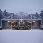 Аренда Шатер из ферм односкатный 10х8 м металлик в Sochi Marriott Krasnaya Polyana — ART SPACE