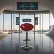 Аренда Стул барный Bombo красный пластиковый в зале «Чайка» (Морпорт) — ART SPACE