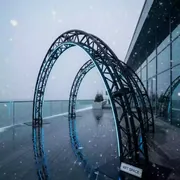 Аренда Шатер из ферм арочный 8х6 м черный в ресторане «Voda» — ART SPACE