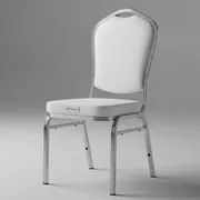 Аренда Стул Iso Chrome Leather White в пляжном клубе Del Mar — ART SPACE