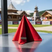 Аренда Салфетка атласная Аккорд красная в этно-парке «Моя Россия» — ART SPACE