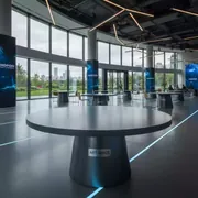 Аренда Стол круглый из литого алюминия Феникс на 4 персоны в Radisson Blu Resort & Congress Centre — ART SPACE