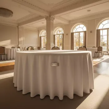 Аренда Скатерть круглая поликоттон белая в Rodina Grand Hotel & SPA — ART SPACE