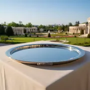 Аренда Поднос металлический 350 мм в санатории «Заполярье» — ART SPACE