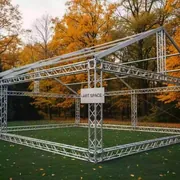 Аренда Шатер двухскатный из ферм 8х6 металлик на вилле «Анна» — ART SPACE