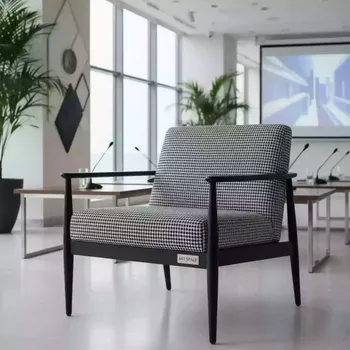 Аренда Кресло Тусон рогожка Rio 02 клетка черная морилка в Imeretinskiy Hotel — ART SPACE