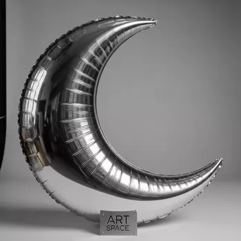 Аренда Полумесяц фольгированный 1 м серебро в ОКЦ «Галактика» — ART SPACE