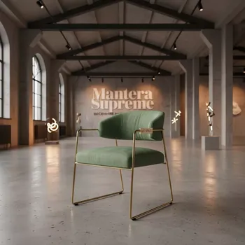 Аренда Стул золотой эвкалиптовый бархат ОКТАВА в Mantera Supreme — ART SPACE