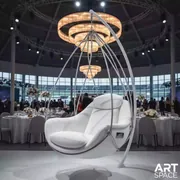 Аренда Кресло подвесное FRESCO XL большое белое на Сочи Автодроме — ART SPACE