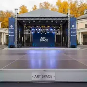 Аренда Сцена односкатная 10х8 м металлик в санатории «Черноморье» — ART SPACE