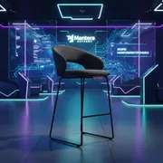 Аренда Стул полубарный Ollis велюр темно серый в Mantera Supreme — ART SPACE