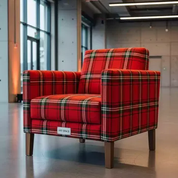 Аренда Кресло Дженкс красная шотландская клетка в Pullman Sochi Centre — ART SPACE