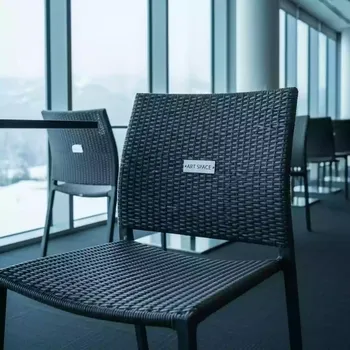 Аренда Кресло пластиковое плетеное антрацит Ibiza в Novotel Resort — ART SPACE