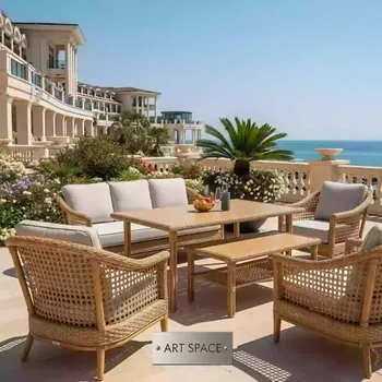 Аренда Комплект мебели T198B S54B W56 ротанг светло коричневый в Swissôtel Resort Sochi Kamelia — ART SPACE