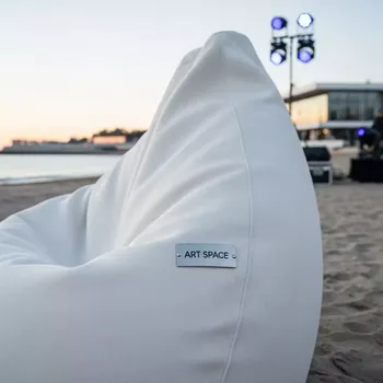 Аренда Кресло мешок White на пляже «Мандарин» — ART SPACE