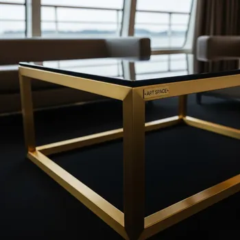 Аренда Стол журнальный cube gold & black на теплоходе «Дагомыс» — ART SPACE
