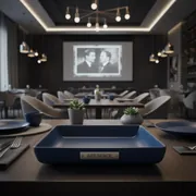 Аренда Блюдо синее квадратное 265х265 мм в ресторане «Sanremo» — ART SPACE