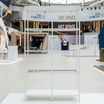 Аренда белого стеллажа White Glass в Сочи